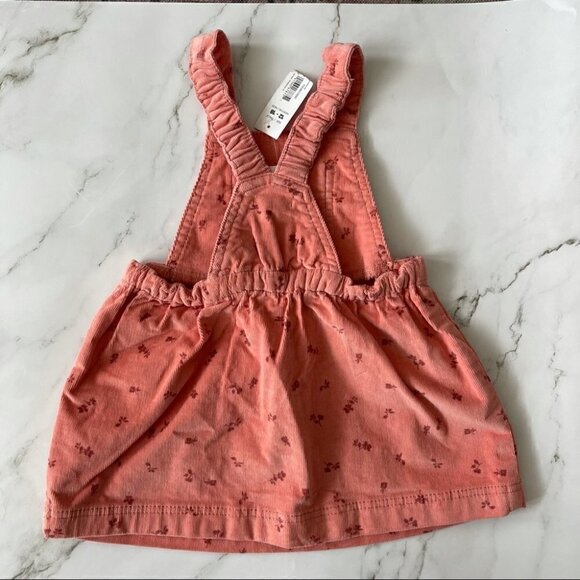 NWT Joe Fresh Girls Pink Corduroy Overall Dress - Picture 2 of 4